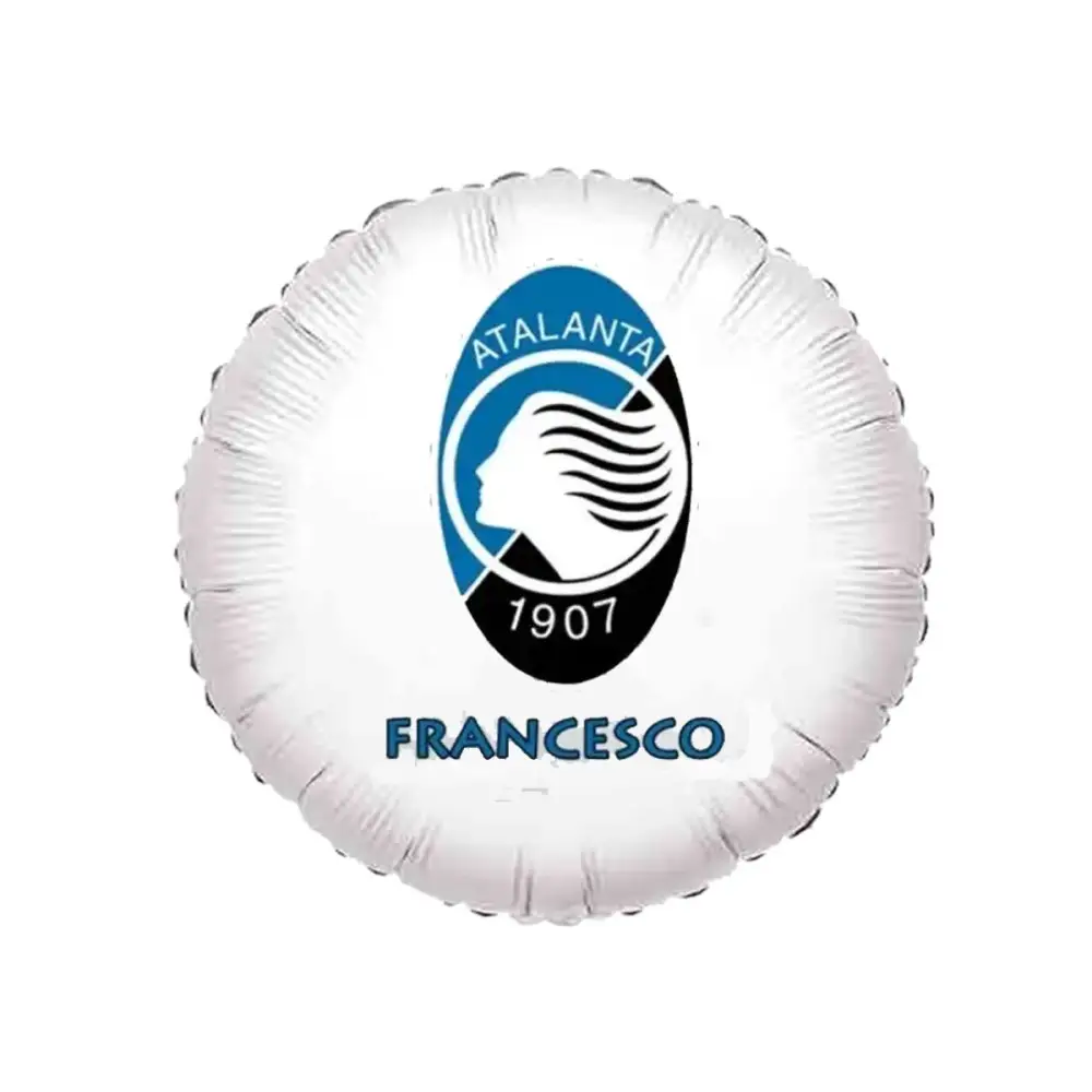 Palloncino foil stampa Atalanta calcio personalizzabile