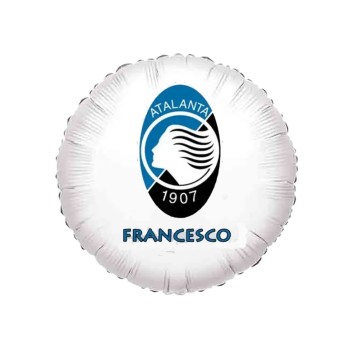 Palloncino foil stampa Atalanta calcio personalizzabile