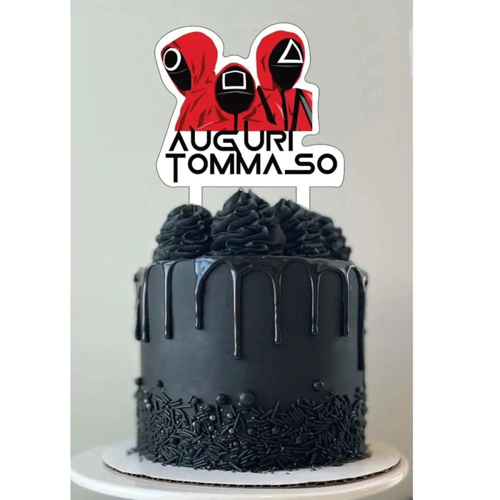 Cake Topper in Plexiglass Squid Game