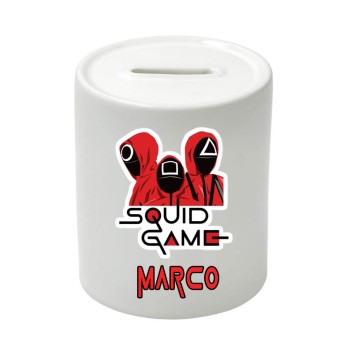 Salvadanaio in Ceramica Squid game personalizzabile