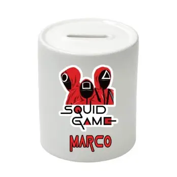 Salvadanaio in Ceramica Squid game personalizzabile