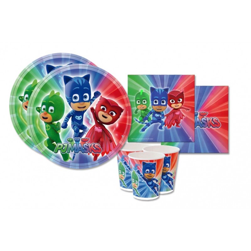 KIT N 2 SUPER PIGIAMINI PJMASKS ADDOBBI FESTA