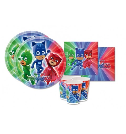 KIT N 2 SUPER PIGIAMINI PJMASKS ADDOBBI FESTA