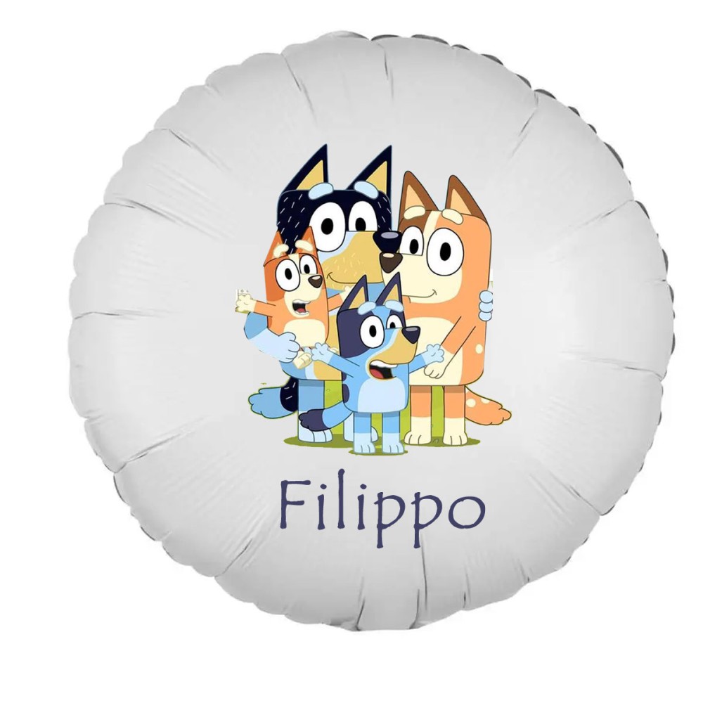 Set allestimento tavola torta Bluey con foil e banner personalizzabili
