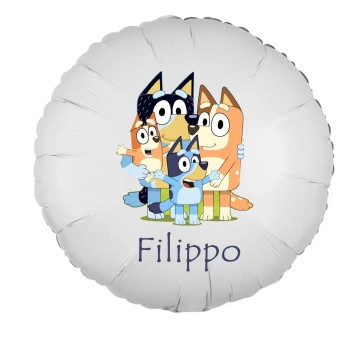 Set allestimento tavola torta Bluey con foil e banner personalizzabili