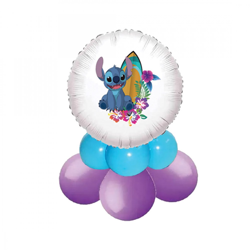 Set allestimento tavola torta Stitch con foil e banner personalizzabili