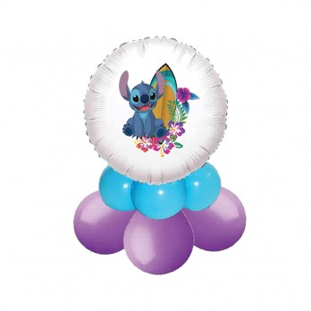 Set allestimento tavola torta Stitch con foil e banner personalizzabili