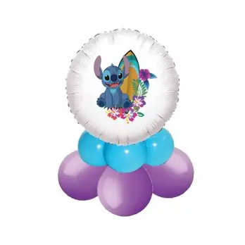 Set allestimento tavola torta Stitch con foil e banner personalizzabili