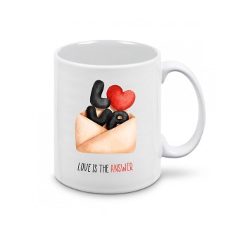 Cuscino San valentino Love is the answer + tazza