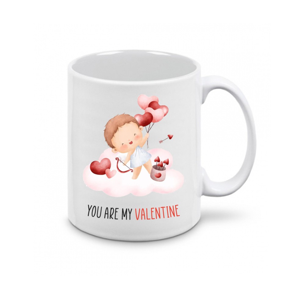 Cuscino San valentino You are my Valentine + tazza