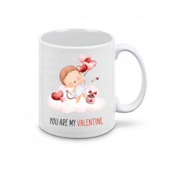Cuscino San valentino You are my Valentine + tazza