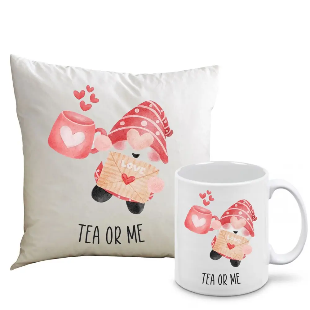 Cuscino San valentino + tazza Tea or me