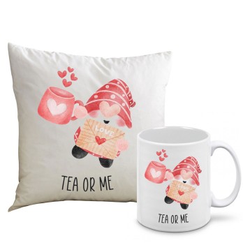 Cuscino San valentino + tazza Tea or me