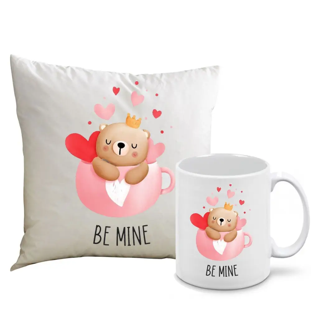 Cuscino San valentino + tazza Be mine
