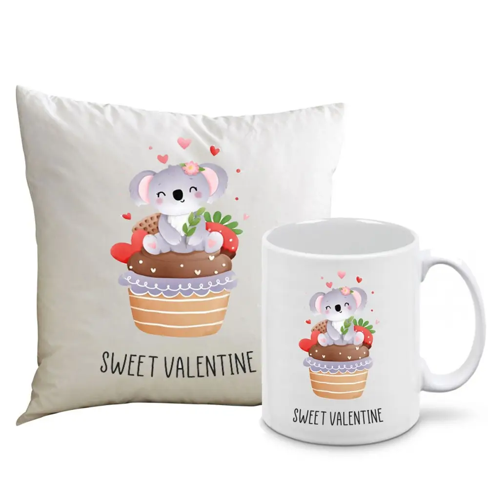 Cuscino San valentino + tazza Sweet Valentine