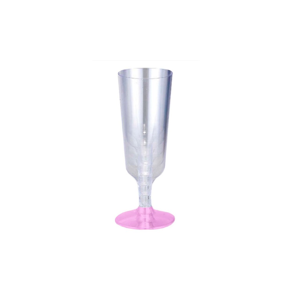 calice champagne 6 pz. base rosa 7067