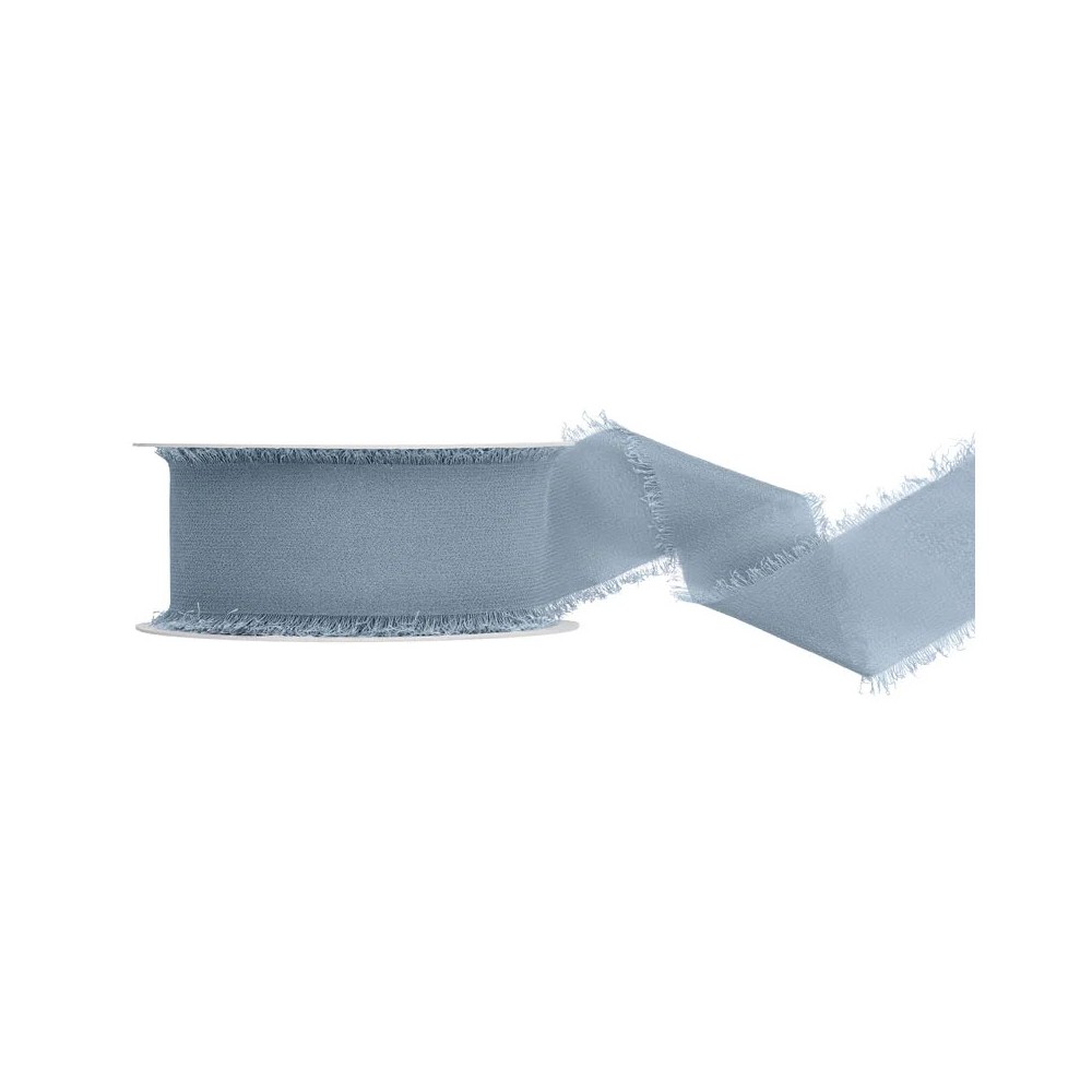 Nastro di chiffon azzurro nebbia 40 mm/10 m WJ40-10-093J