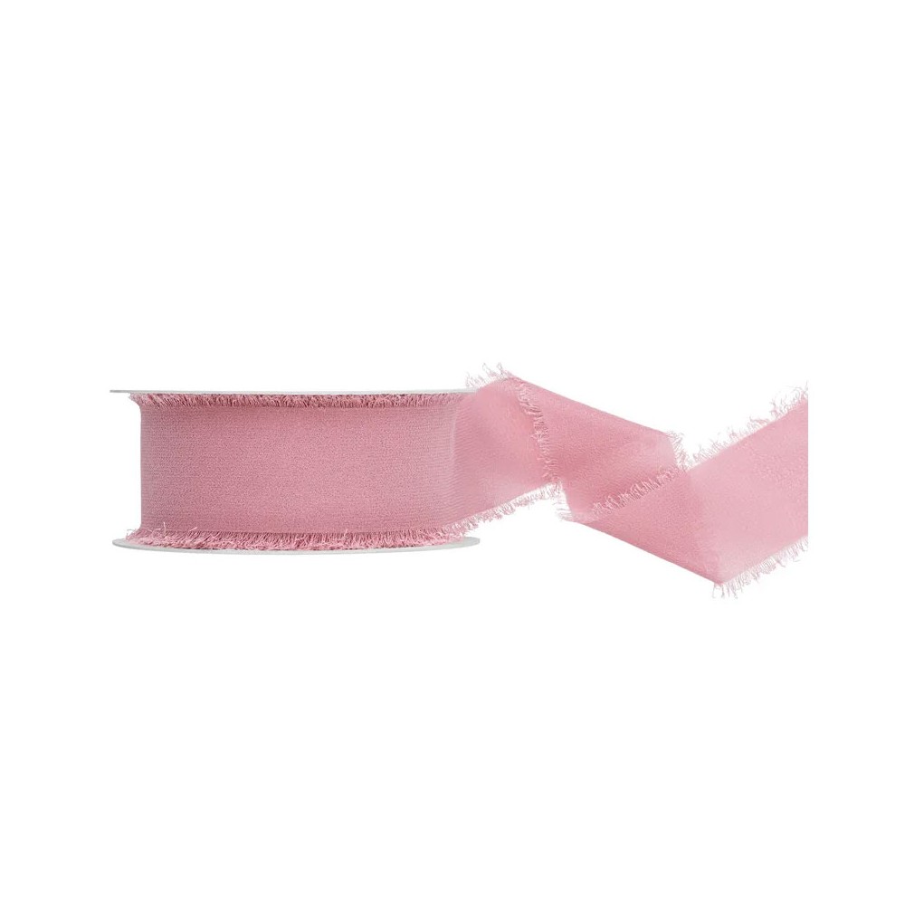 Nastro di chiffon rosa antico scuro 40 mm/10 m WJ40-10-081BRC