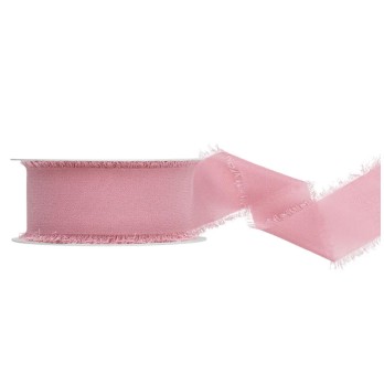 Nastro di chiffon rosa antico scuro 40 mm/10 m WJ40-10-081BRC