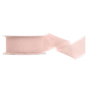 Nastro di chiffon rosa chiaro 40 mm/10 m WJ40-10-081J