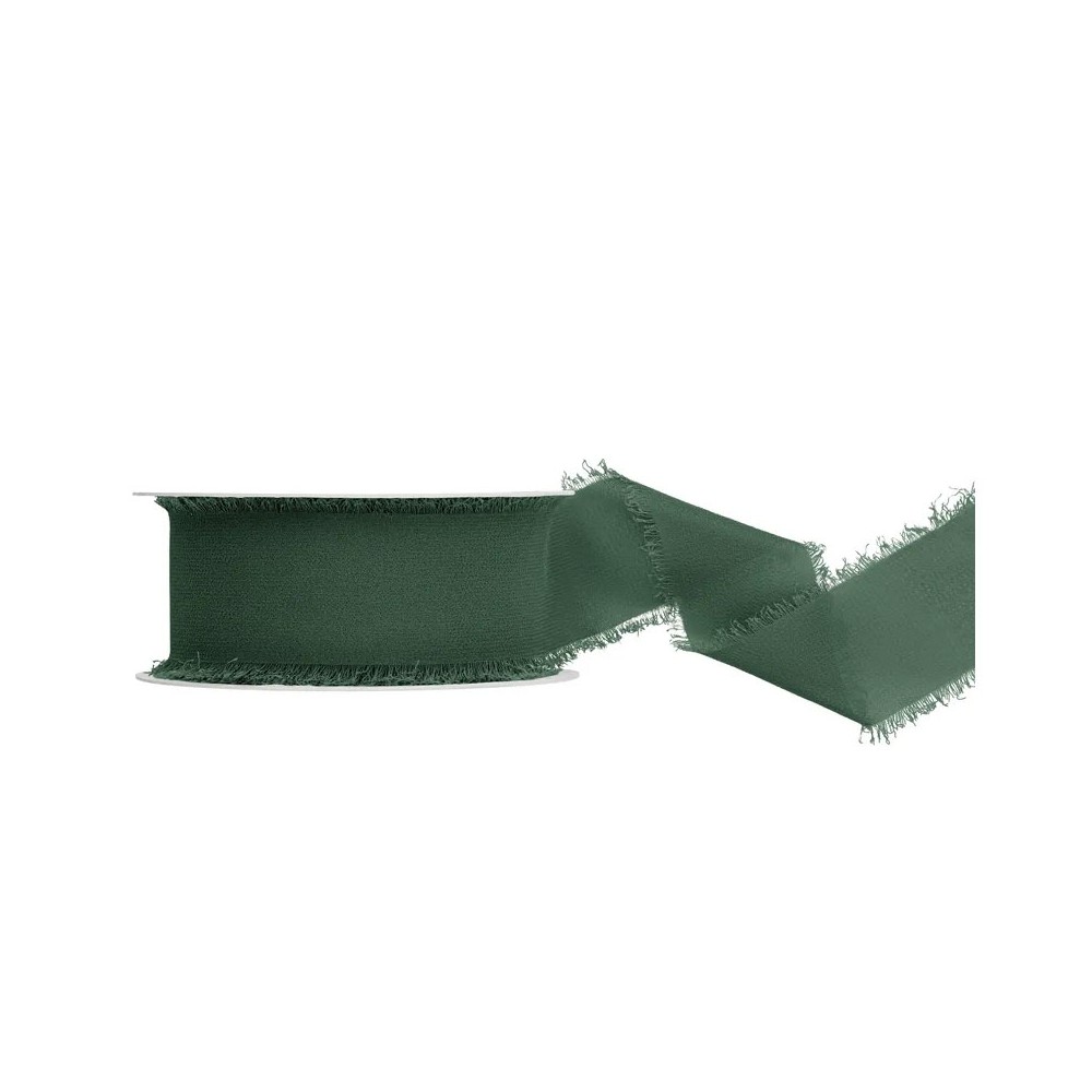 Nastro di chiffon verde bottiglia 40 mm/10 m WJ40-10-012B
