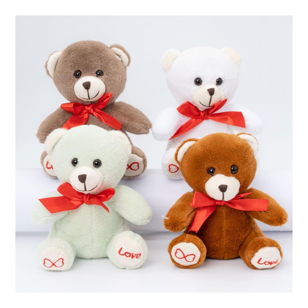 Peluche orso 15 cm colori assortiti e casuali