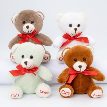 Peluche orso 15 cm colori assortiti e casuali