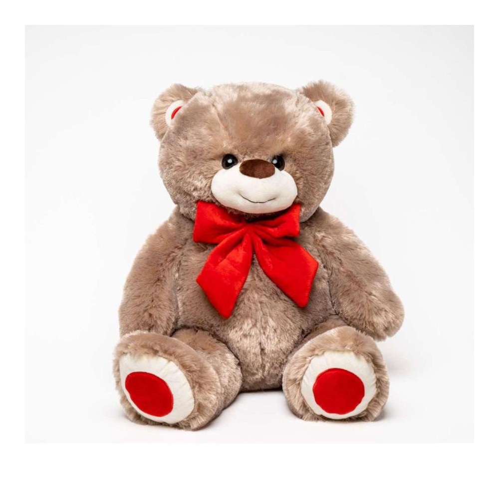 Peluche orso 42 cm con fiocco rosso 10470017
