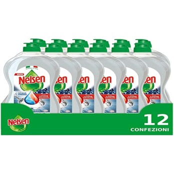 Nelsen Carboni Attivi, confezione risparmio da 12 flaconi da 850 ml