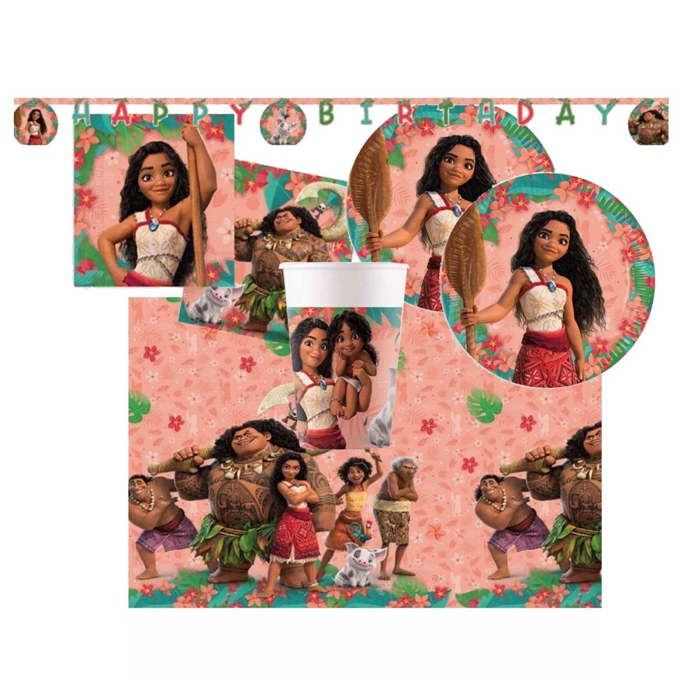 Kit 24 persone Oceania II con ghirlada Happy Birthday