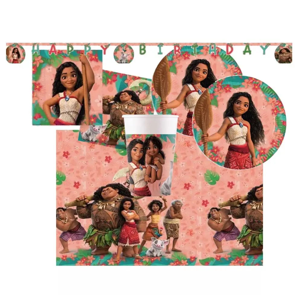Kit 24 persone Oceania II con ghirlada Happy Birthday