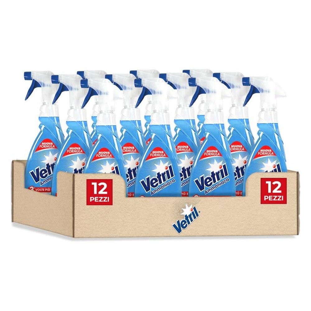 Vetril Detergente Spray con Ammoniaca 650 ml x 12 pezzi