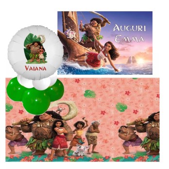Set allestimento tavola torta Oceania II con Banner Personalizzabile