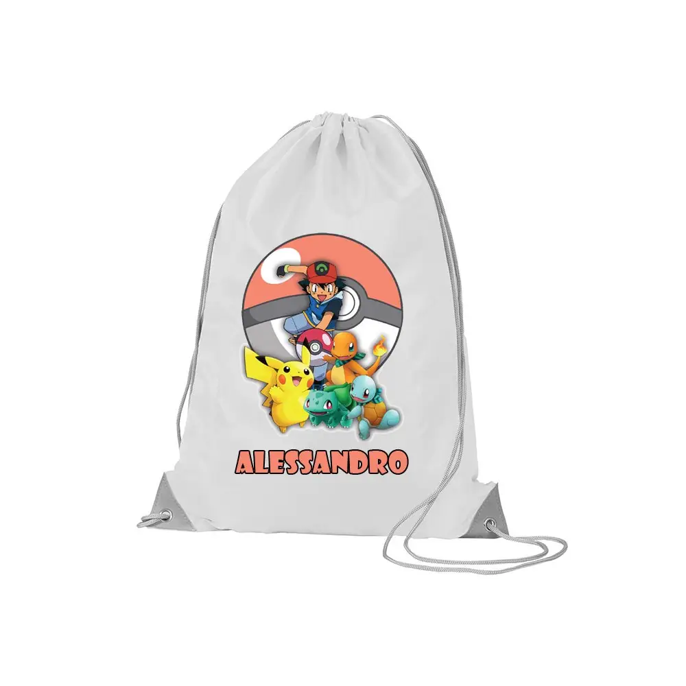 Sacca Zaino in nylon Pokemon - 5pz