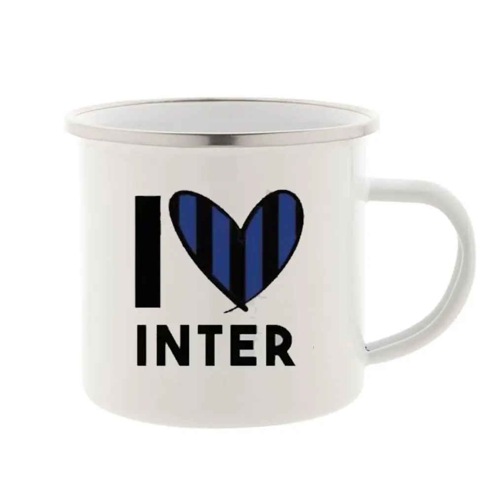 Tazza Vintage in metallo I Love Inter Personalizzabile