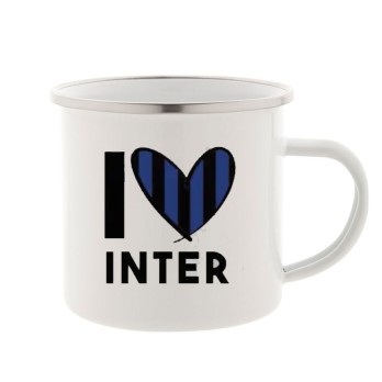Tazza Vintage in metallo I Love Inter Personalizzabile