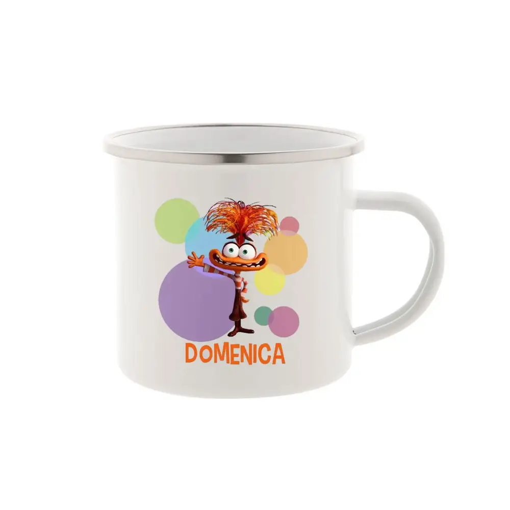 Tazza Vintage in metallo Ansia Inside out 2 Personalizzabile