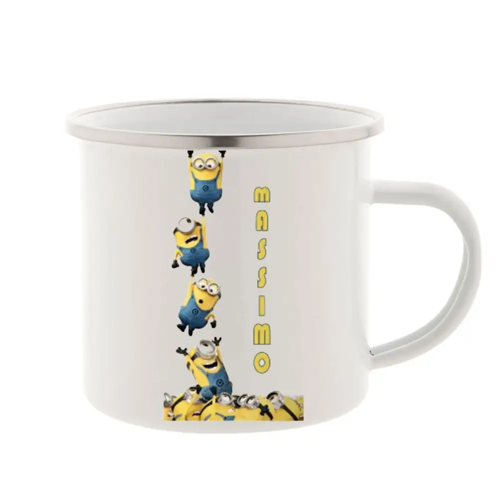Tazza Vintage in metallo Minions Personalizzabile