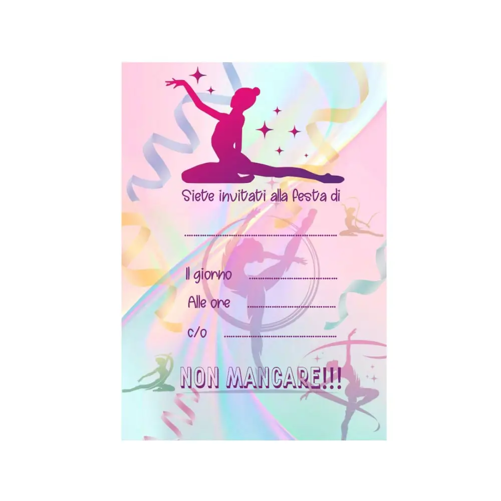 Invito di carta Ginnastica Artistica