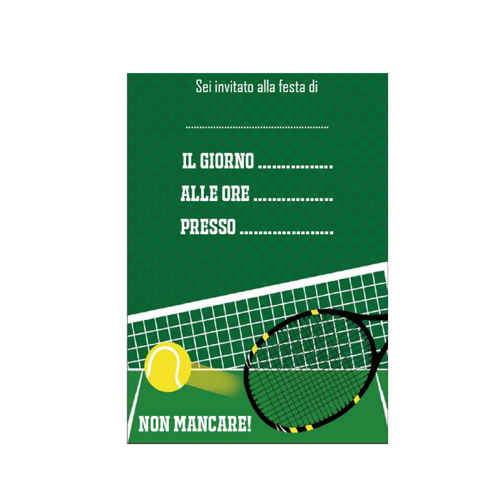Invito di carta Tennis