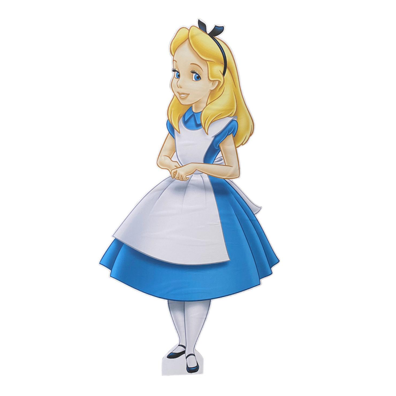 Sagoma decorativa in legno Alice nel Paese delle Meraviglie - 50 cm