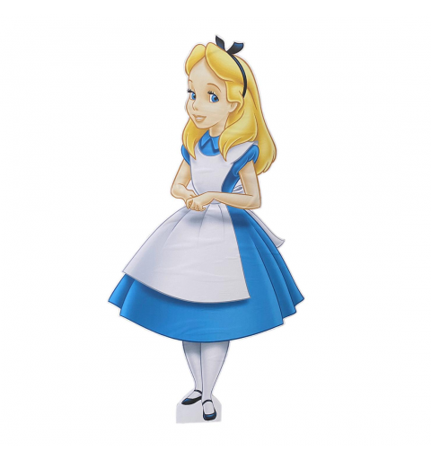 Sagoma decorativa in legno Alice nel Paese delle Meraviglie - 50 cm