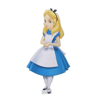 Sagoma decorativa in legno Alice nel Paese delle Meraviglie - 50 cm