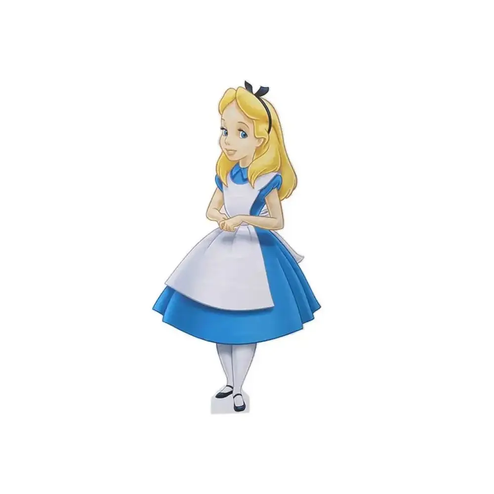 Sagoma decorativa in legno Alice nel Paese delle Meraviglie - 30 cm