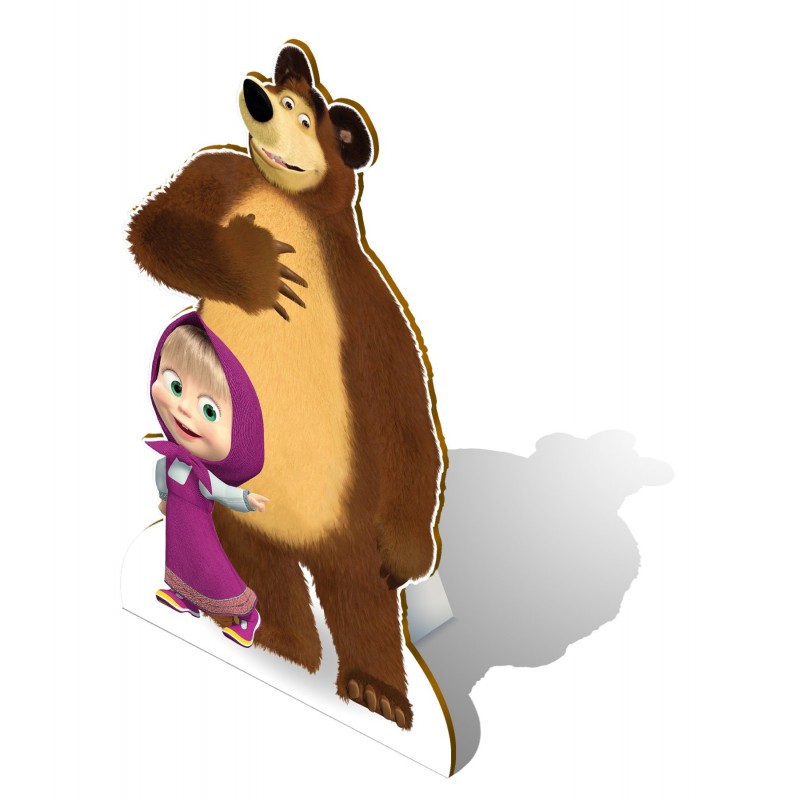 Sagoma decorativa in legno Masha e Orso - 50 cm