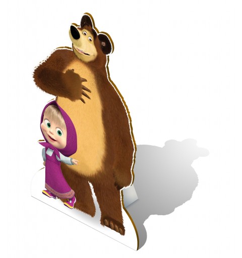 Sagoma decorativa in legno Masha e Orso - 50 cm