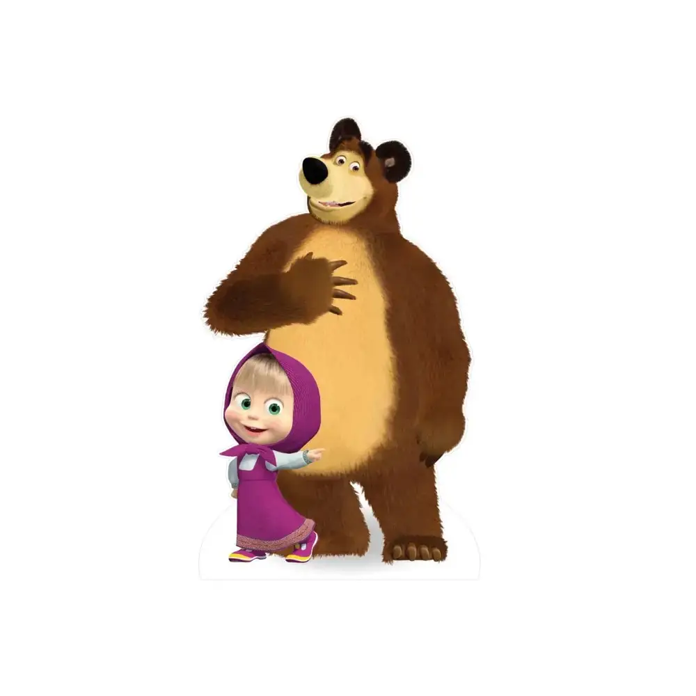 Sagoma Masha e Orso in polistirolo 60 cm