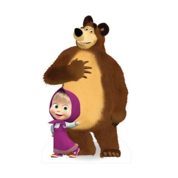 Sagoma Masha e Orso in polistirolo 60 cm