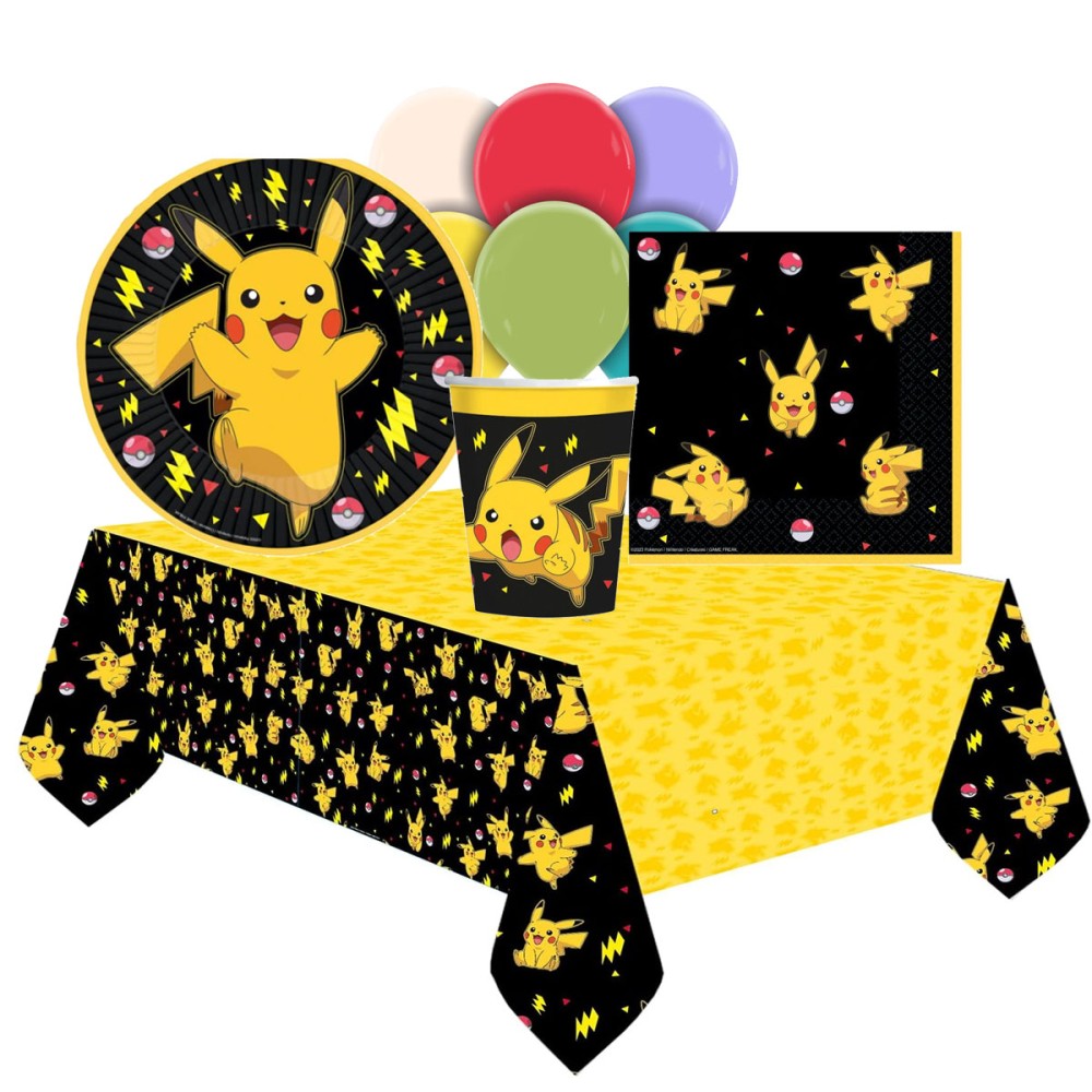 KIT N.4 POKÉMON - ADDOBBI E DECORAZIONI PER LA TAVOLA