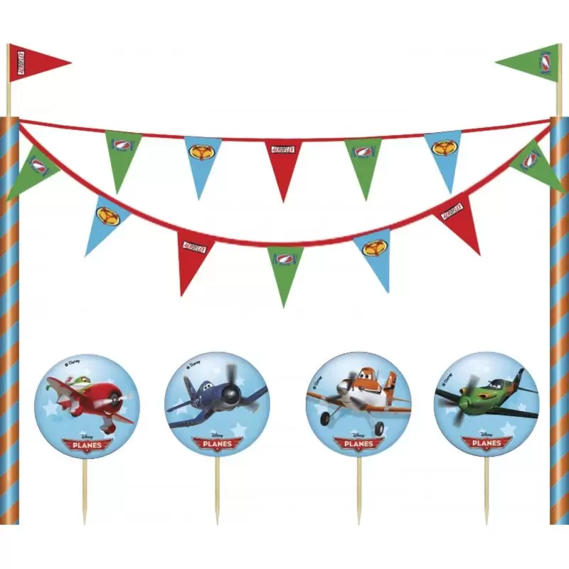 83162 KIT DECORAZIONE TORTA PLANES DECORO TORTE CAKE DESIGN 